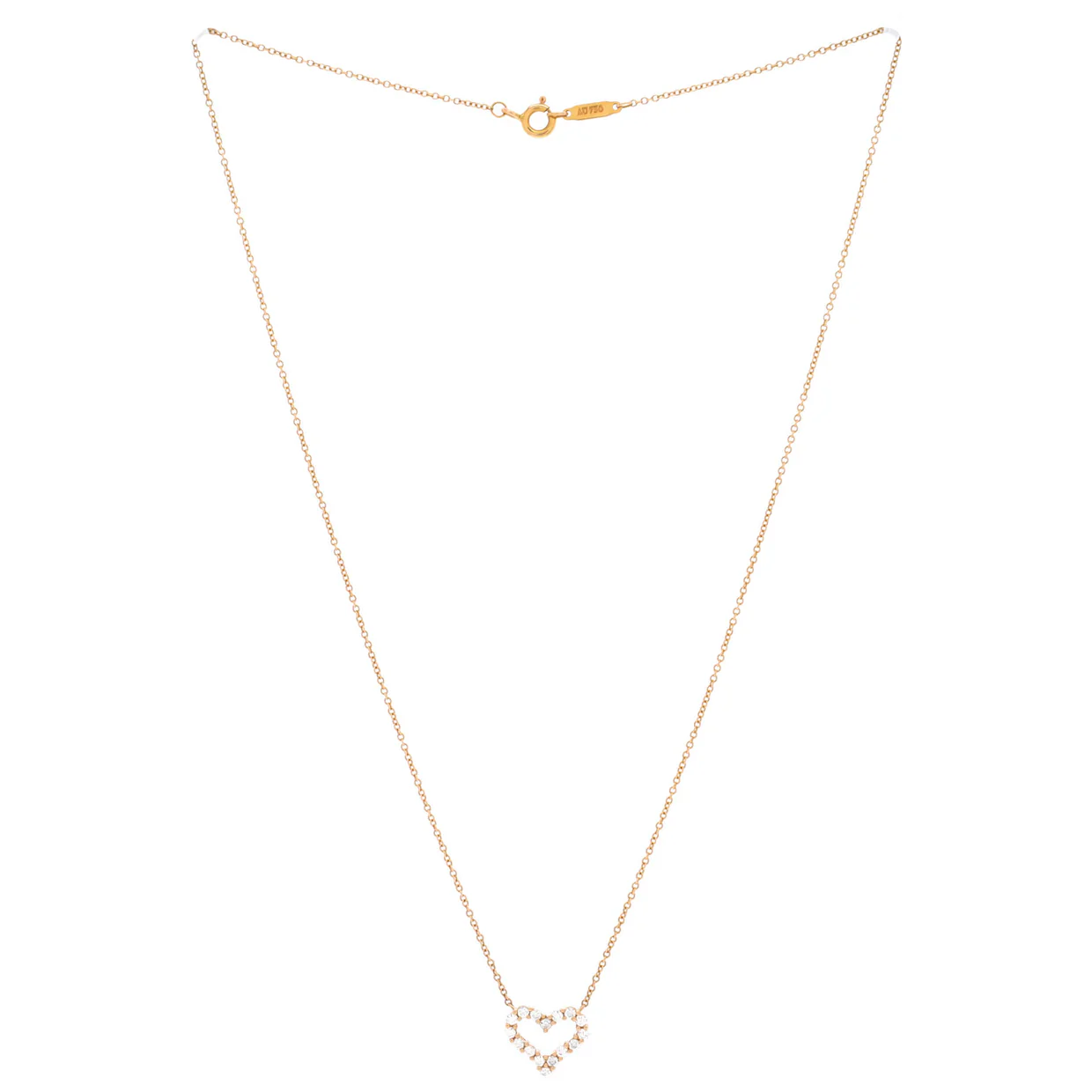 Heart Pendant Necklace 18K Yellow Gold with Diamonds Small - Deep Luxury