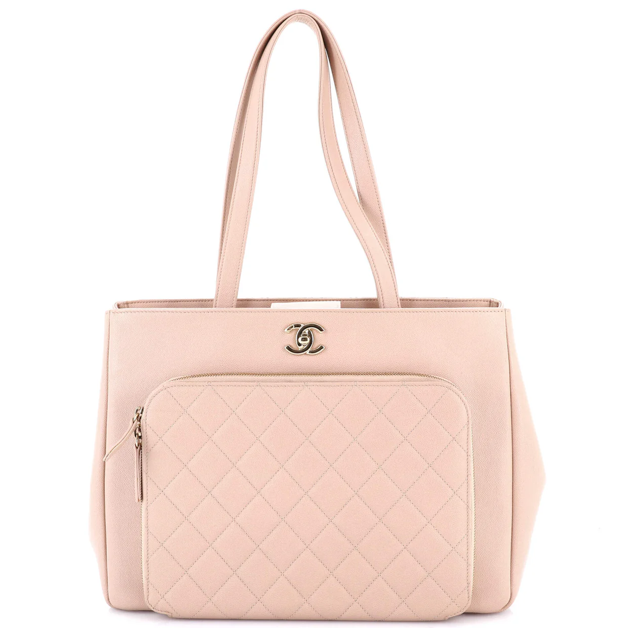 Business Affinity Tote Quilted Caviar Large - Deep Luxury