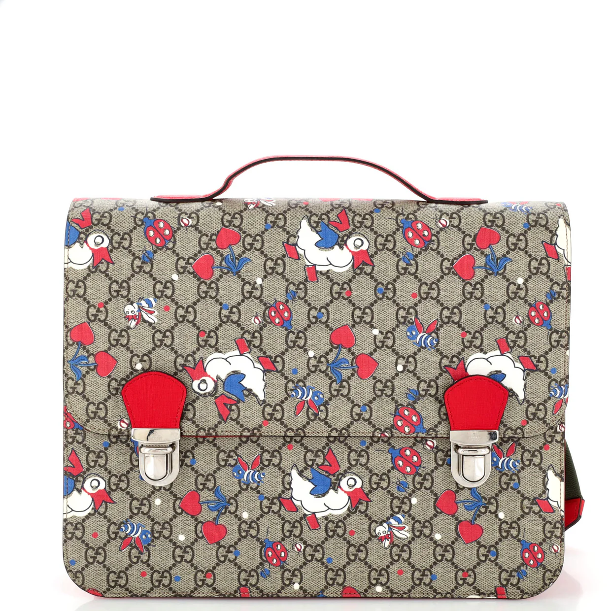 Children's Flap Backpack Printed GG Coated Canvas - Deep Luxury