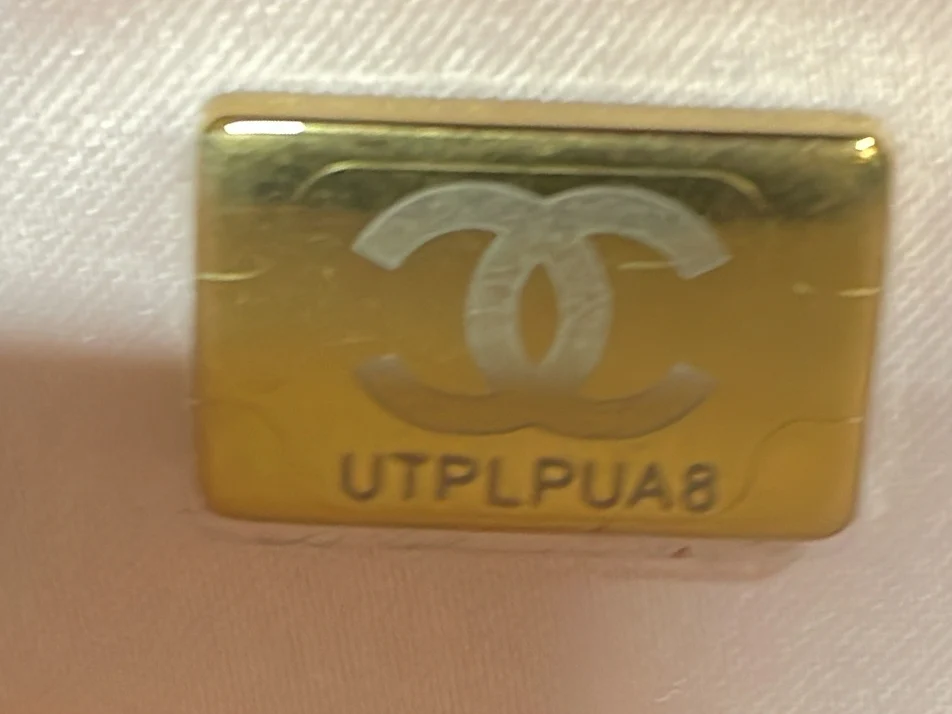 Oval Logo Chain Handle Flap Bag Quilted Satin with Crystals Mini - Deep Luxury