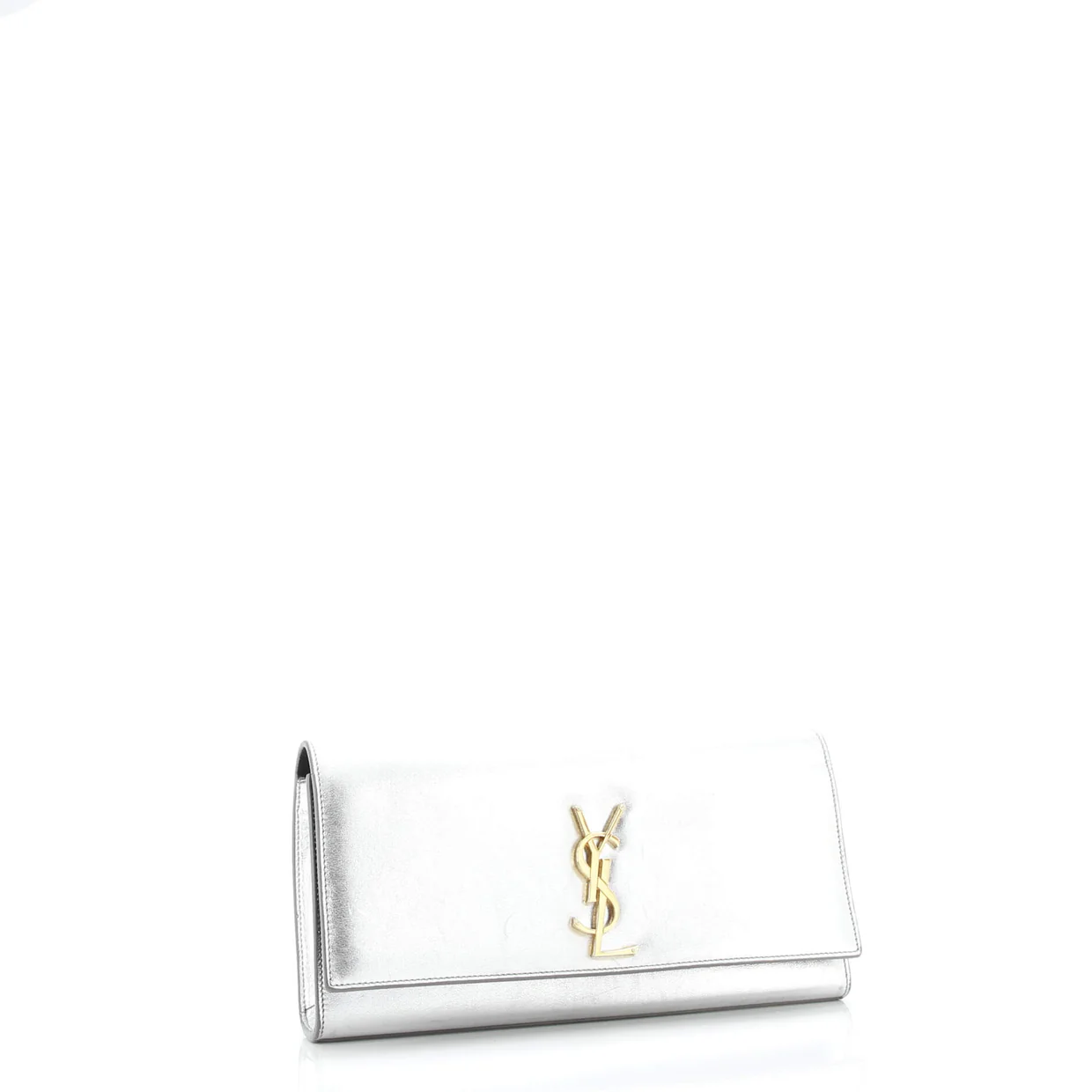 Classic Monogram Clutch Metallic Calfskin Long - Deep Luxury