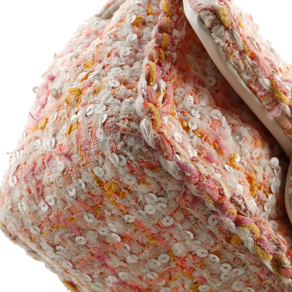 Classic Single Flap Bag Braided Quilted Tweed with Sequins Mini - Deep Luxury