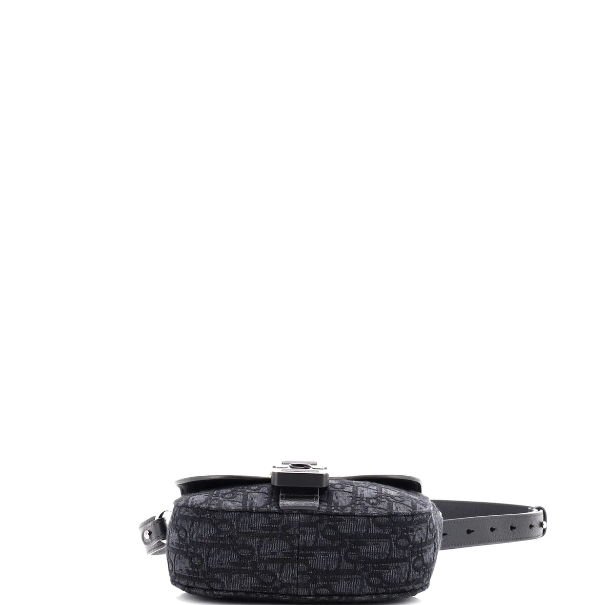 Saddle Buckle Flap Messenger Bag Oblique Canvas and Leather Mini - Deep Luxury