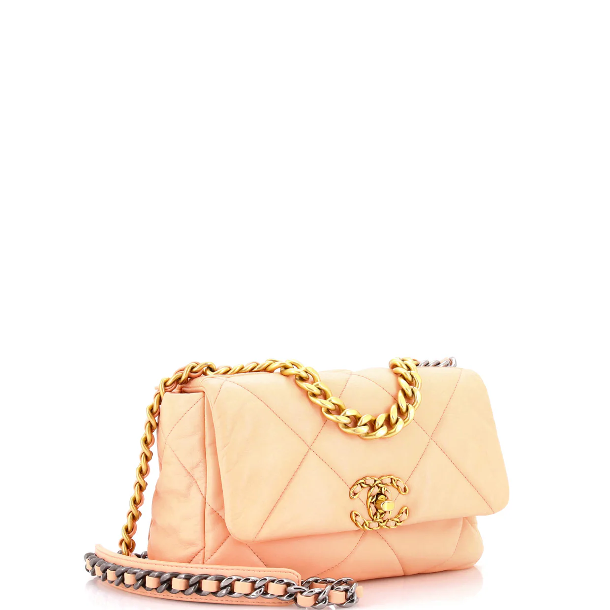 19 Flap Bag Quilted Leather Medium - Deep Luxury