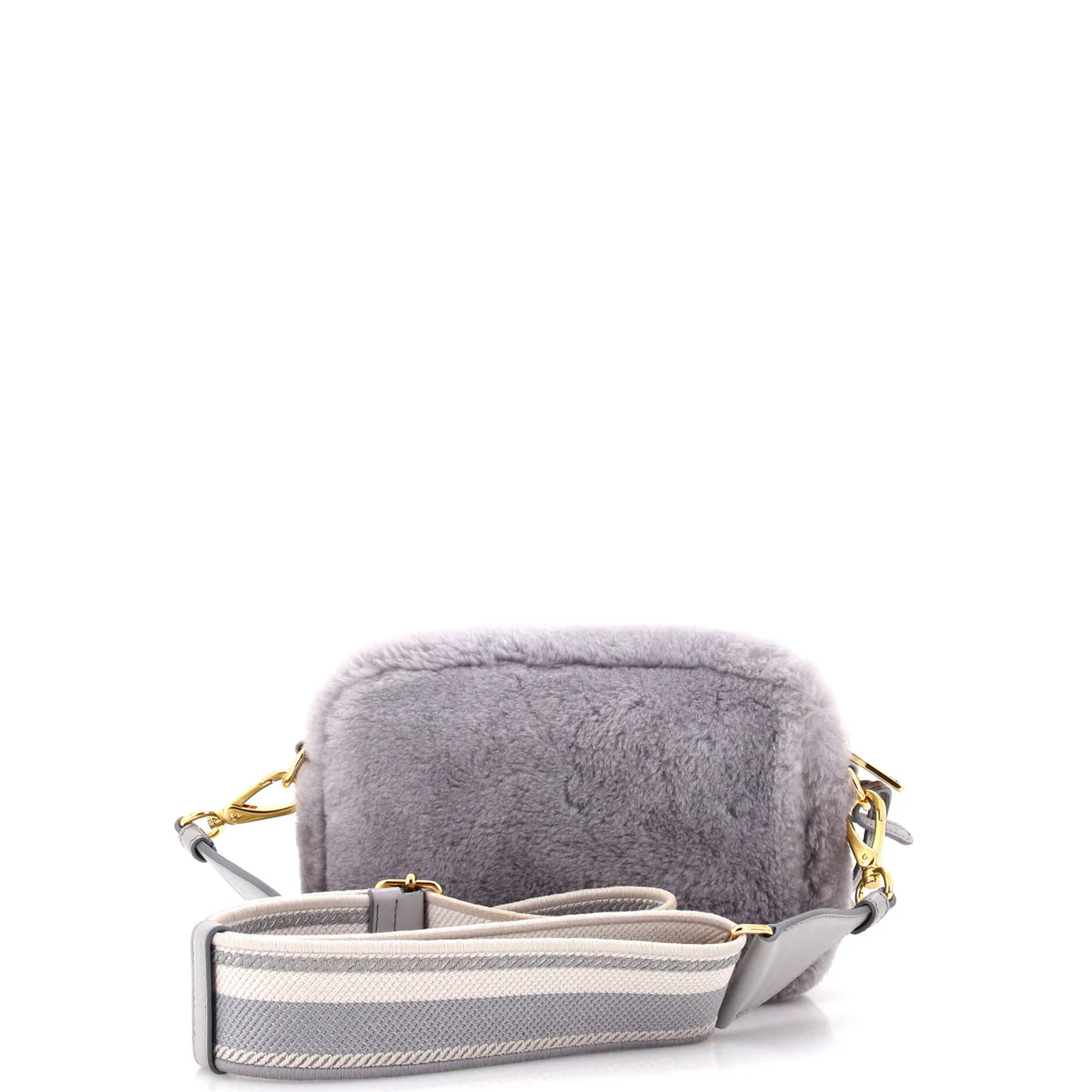 Flou Camera Crossbody Bag Shearling Small - Deep Luxury
