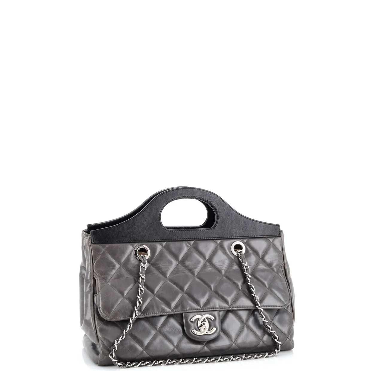 CC Delivery Tote Quilted Glazed Calfskin Small - Deep Luxury