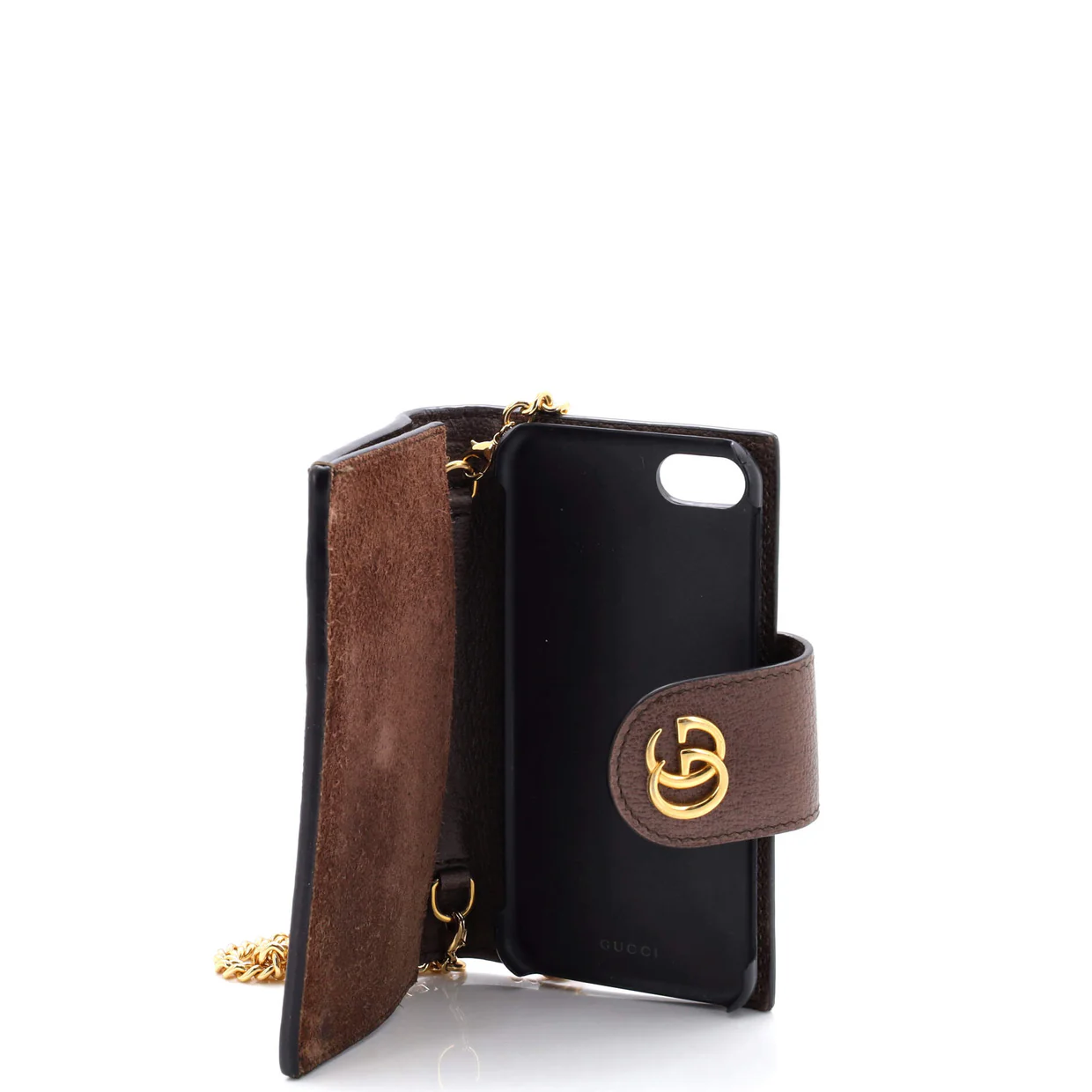 Ophidia Chain Wallet GG Coated Canvas - Deep Luxury