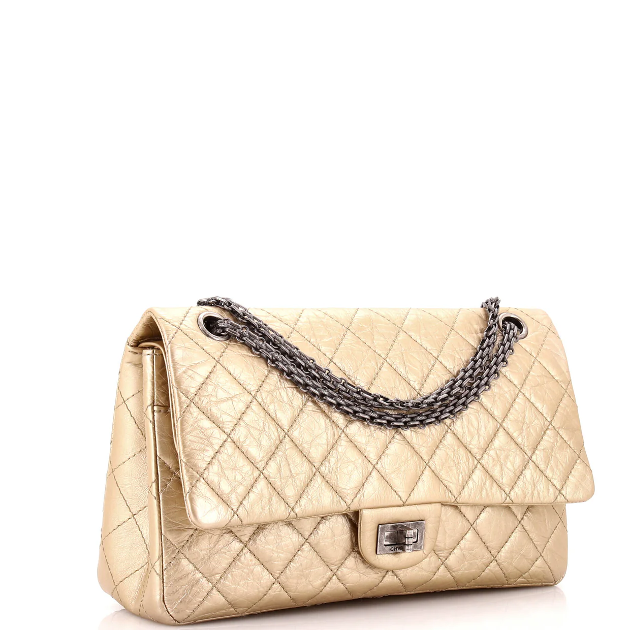 Reissue 2.55 Flap Bag Quilted Metallic Aged Calfskin 226 - Deep Luxury