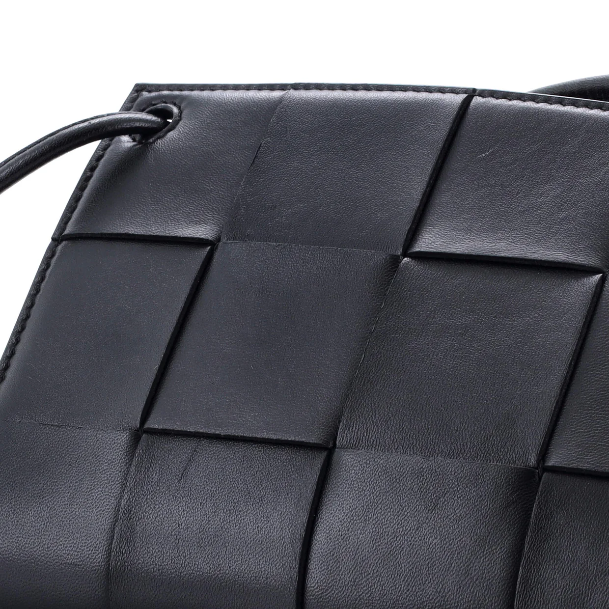 Cassette Shoulder Bag Maxi Intrecciato Leather Mini - Deep Luxury