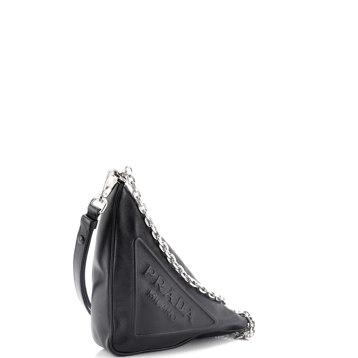Triangle Logo Zip Crossbody Bag Embossed Grace Lux Small - Deep Luxury