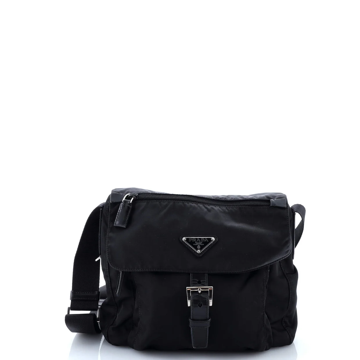 Buckle Messenger Bag Tessuto Small - Deep Luxury