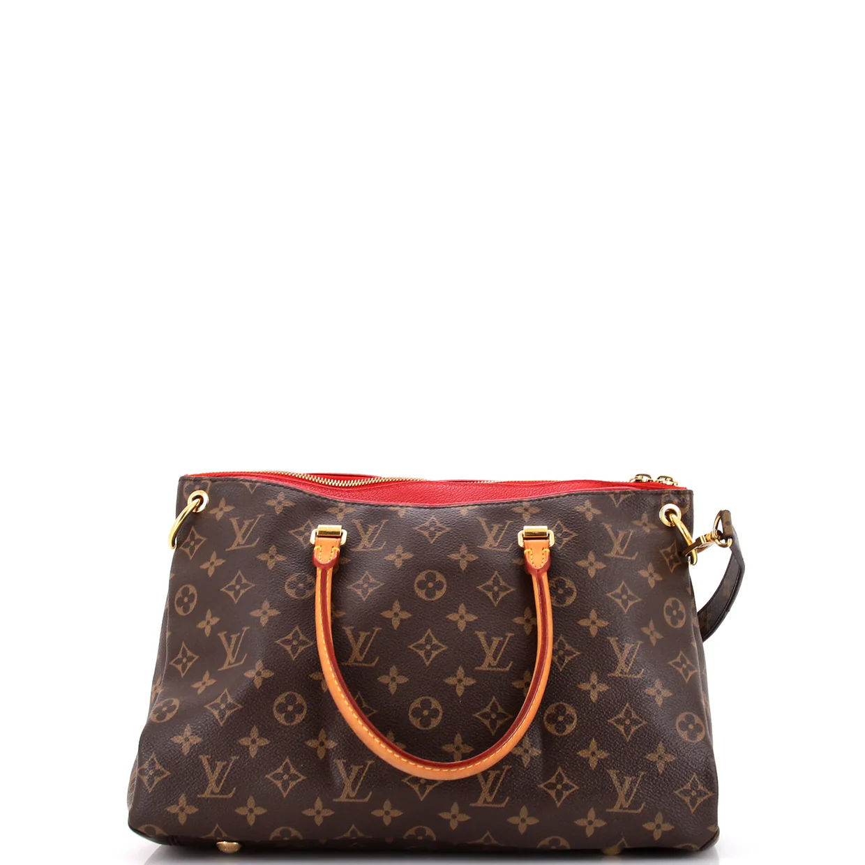Pallas Tote Monogram Canvas with Leather - Deep Luxury