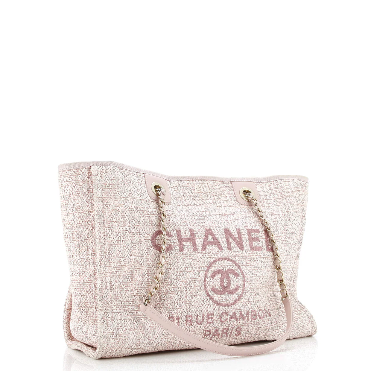 Deauville Tote Raffia with Glitter Detail Small - Deep Luxury