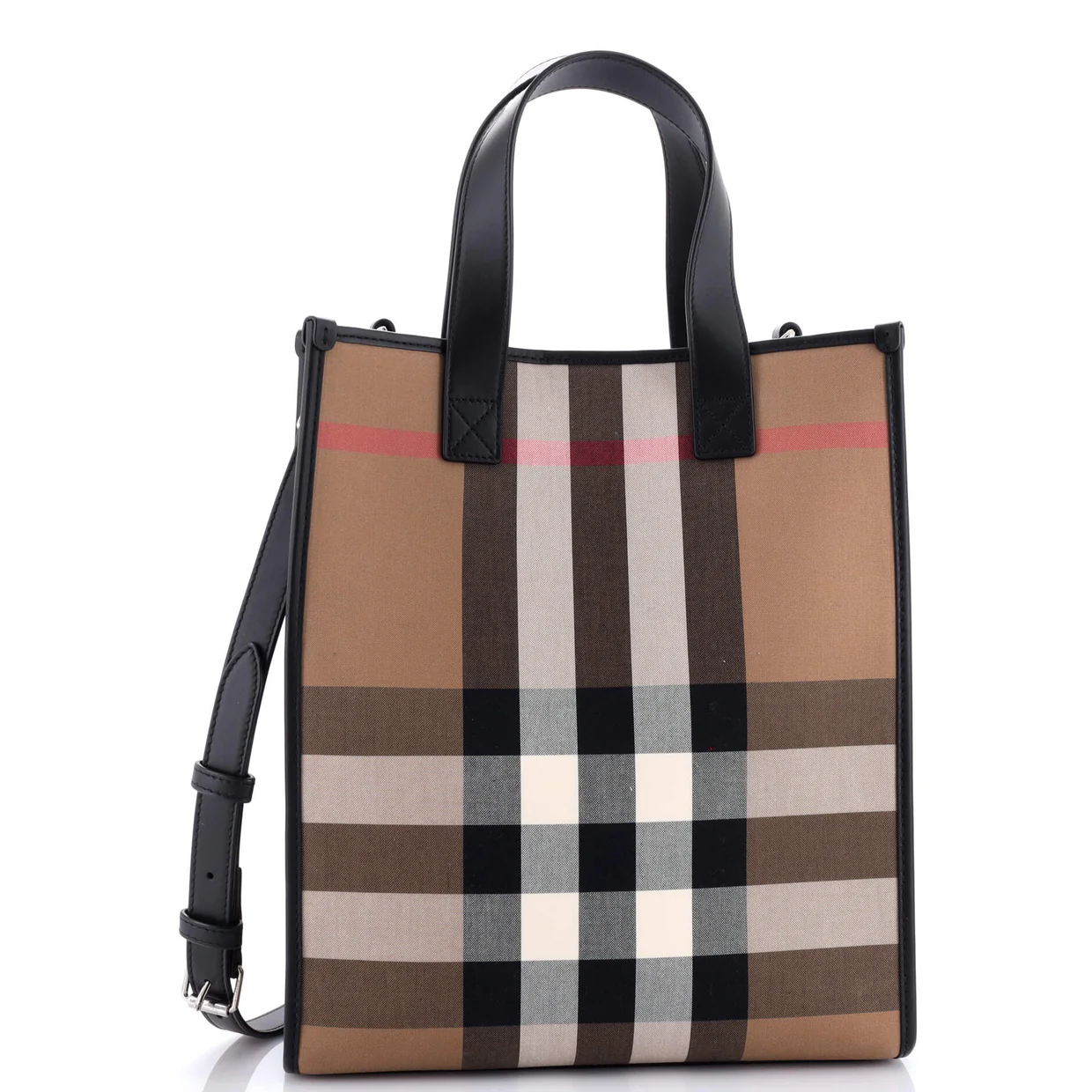 Book Tote Check E-Canvas Medium - Deep Luxury