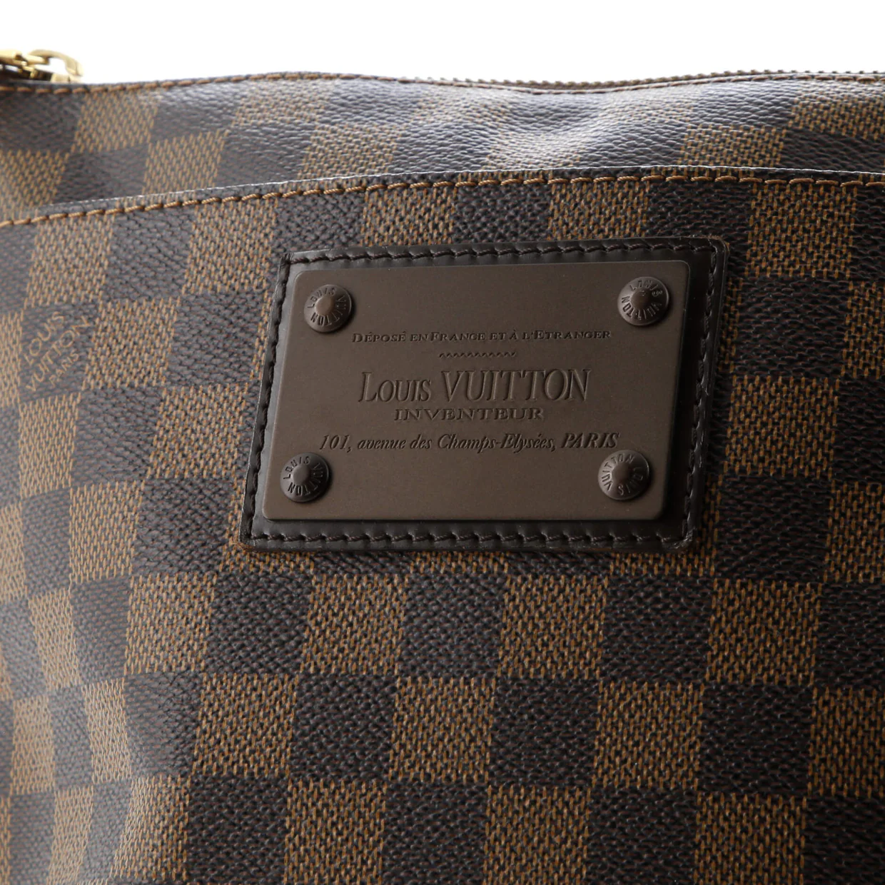 Brooklyn Pochette Plate Damier - Deep Luxury