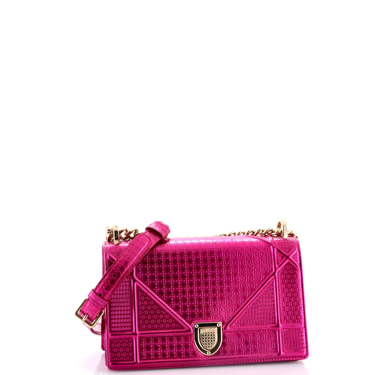 Diorama Flap Bag Cannage Embossed Calfskin Small - Deep Luxury