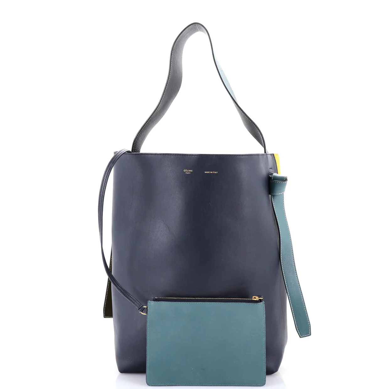 Twisted Cabas Tote Leather and Felt Small - Deep Luxury