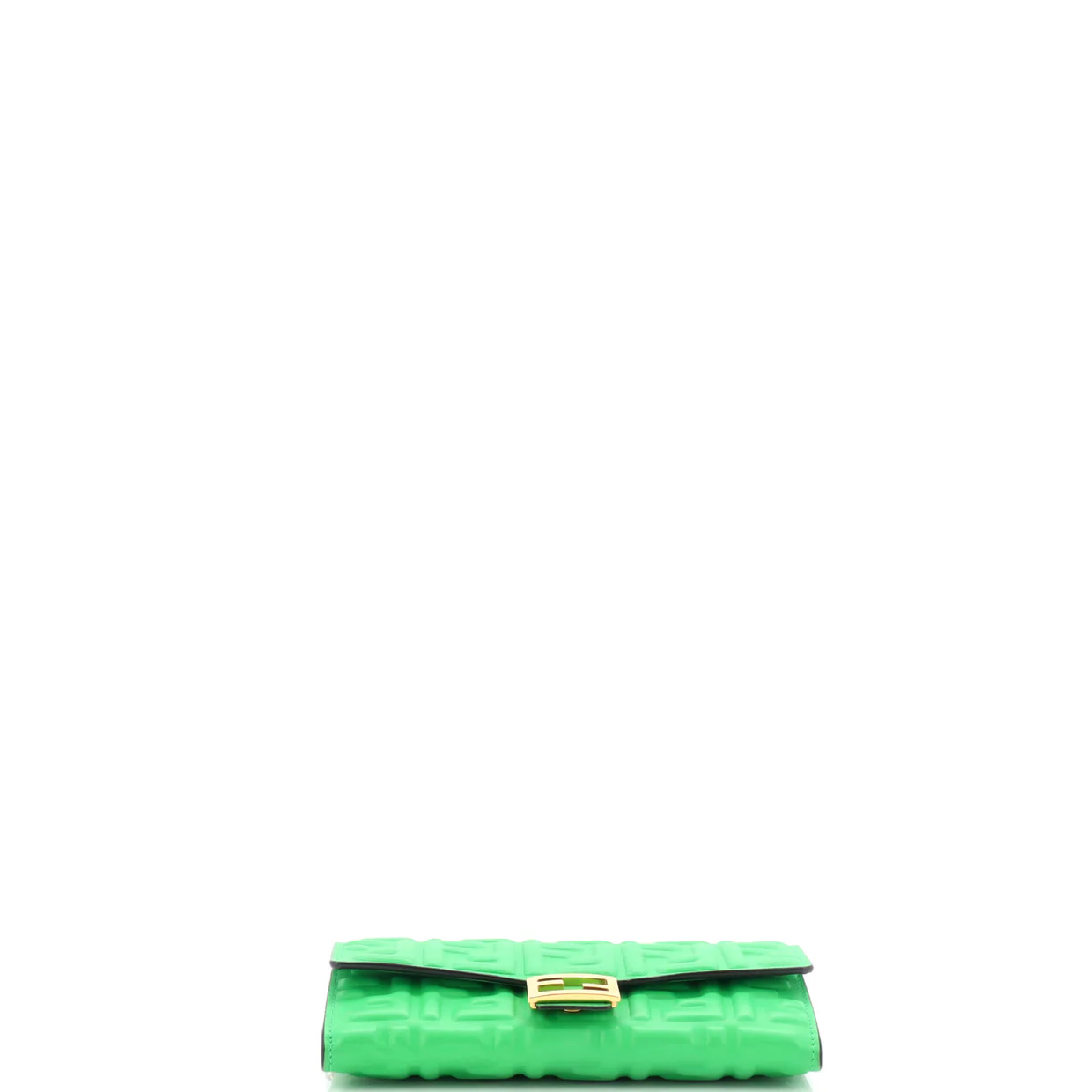 Baguette Continental Wallet on Chain Zucca Embossed Leather - Deep Luxury