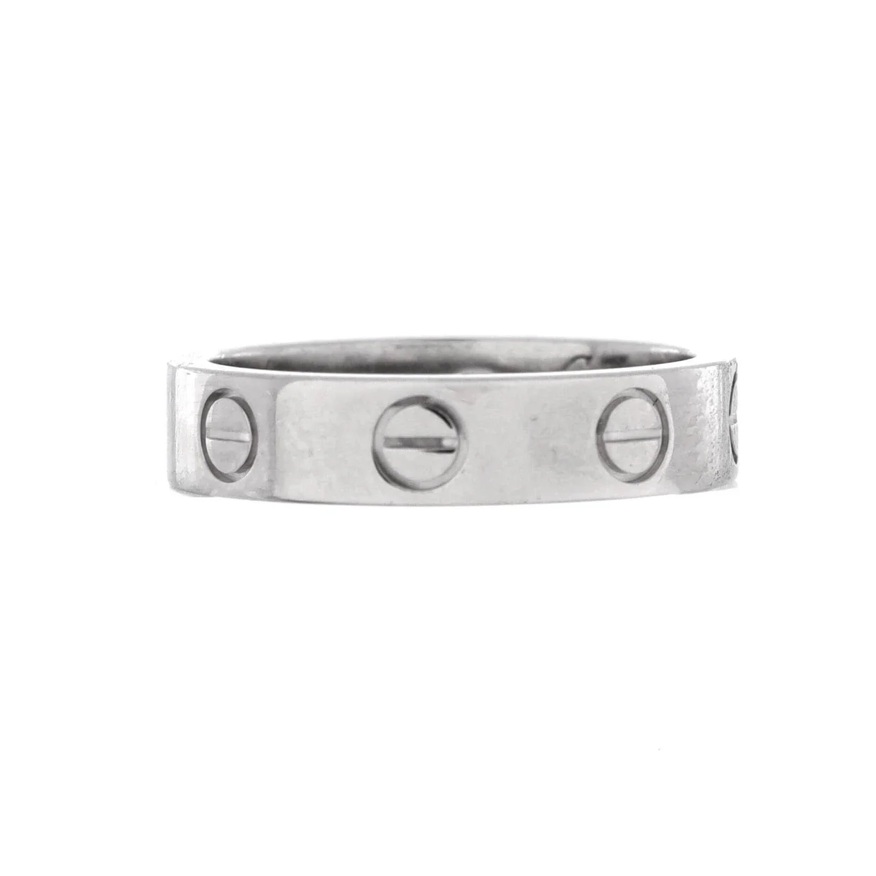 Love Wedding Band 1 Diamond Ring 18K White Gold with Diamond - Deep Luxury