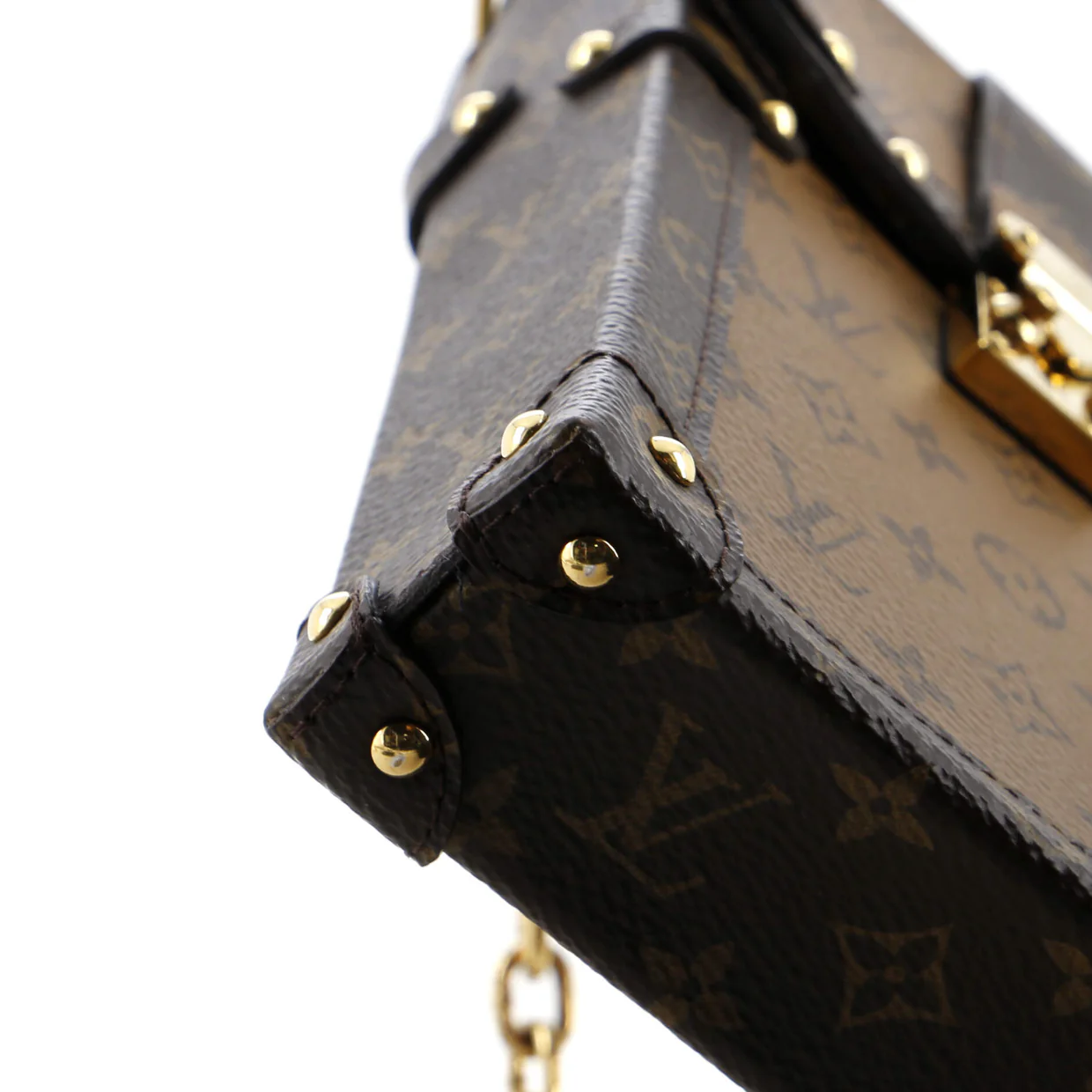 Vertical Trunk Pochette Reverse Monogram Canvas - Deep Luxury