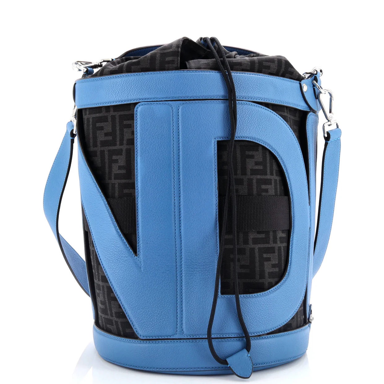 Step Out Bucket Bag Leather and Zucca Canvas Large - Deep Luxury