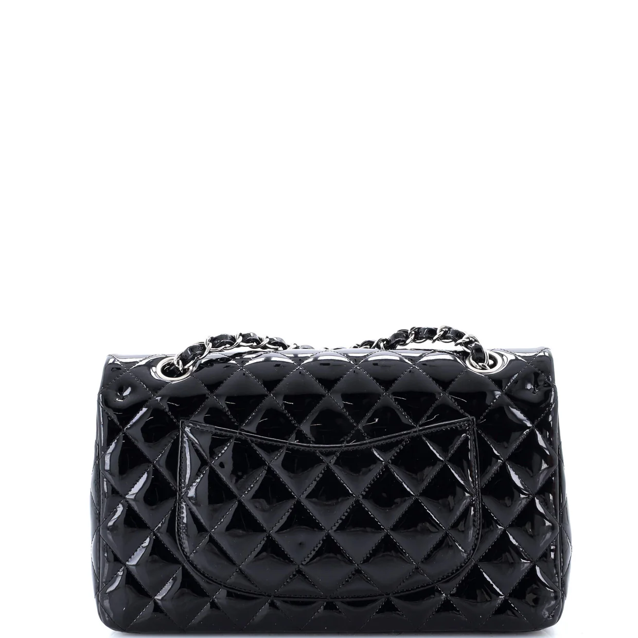 Classic Double Flap Bag Quilted Patent Medium - Deep Luxury