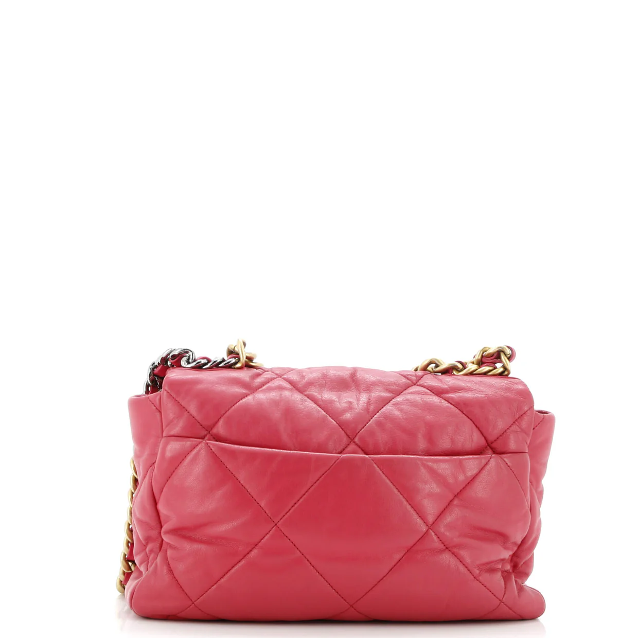 19 Flap Bag Quilted Leather Large - Deep Luxury