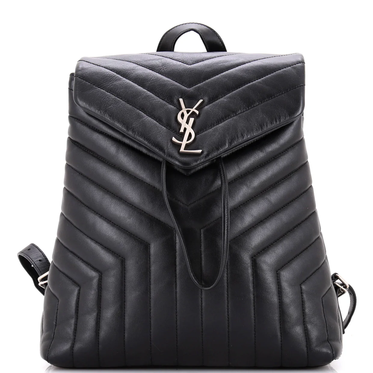 LouLou Backpack Matelasse Chevron Leather Medium - Deep Luxury