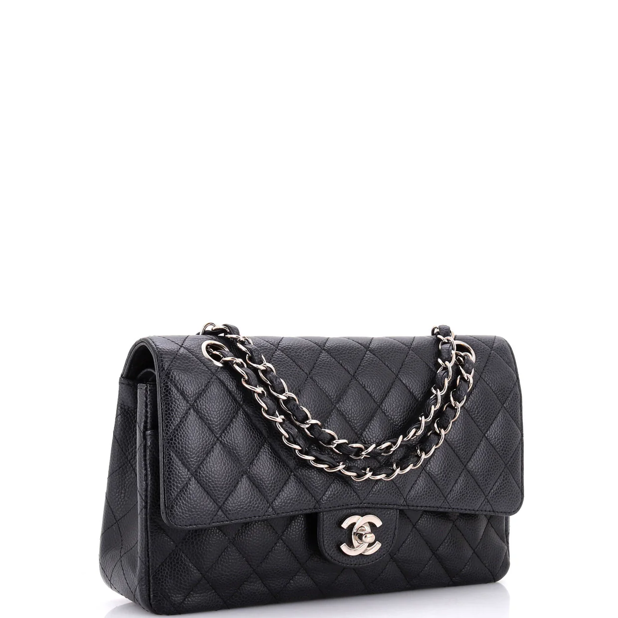 Classic Double Flap Bag Quilted Caviar Medium - Deep Luxury