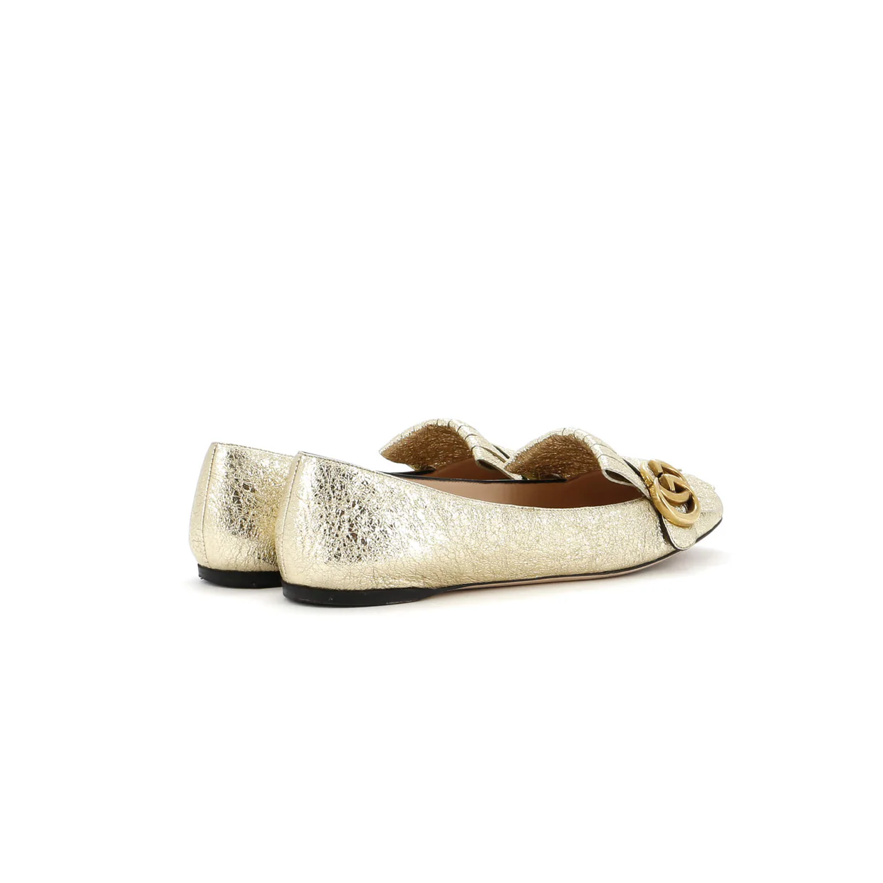 Women's GG Marmont Fringed Flats Leather - Deep Luxury
