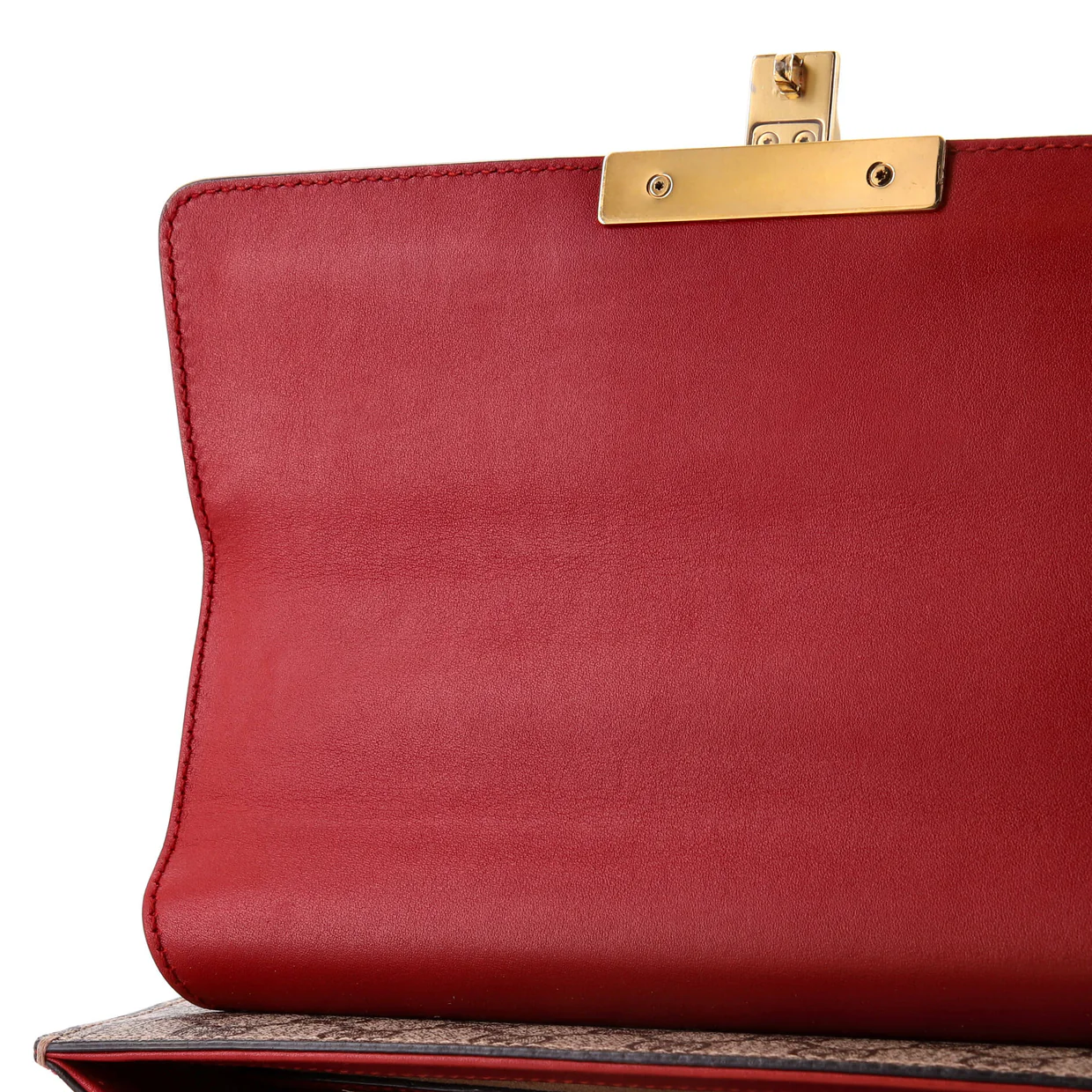 Padlock Top Handle Bag GG Coated Canvas and Leather Small - Deep Luxury