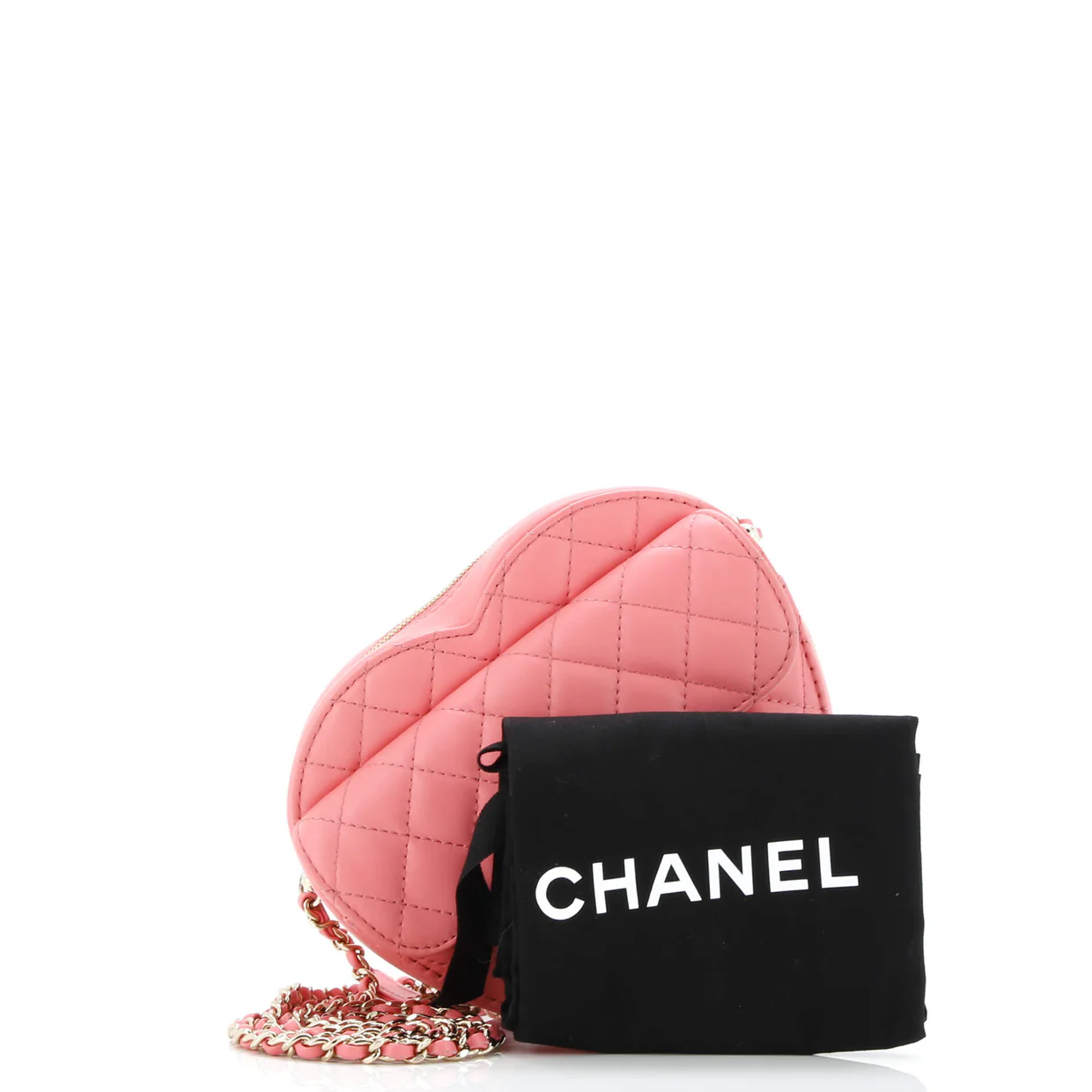 CC in Love Heart Bag Quilted Lambskin - Deep Luxury