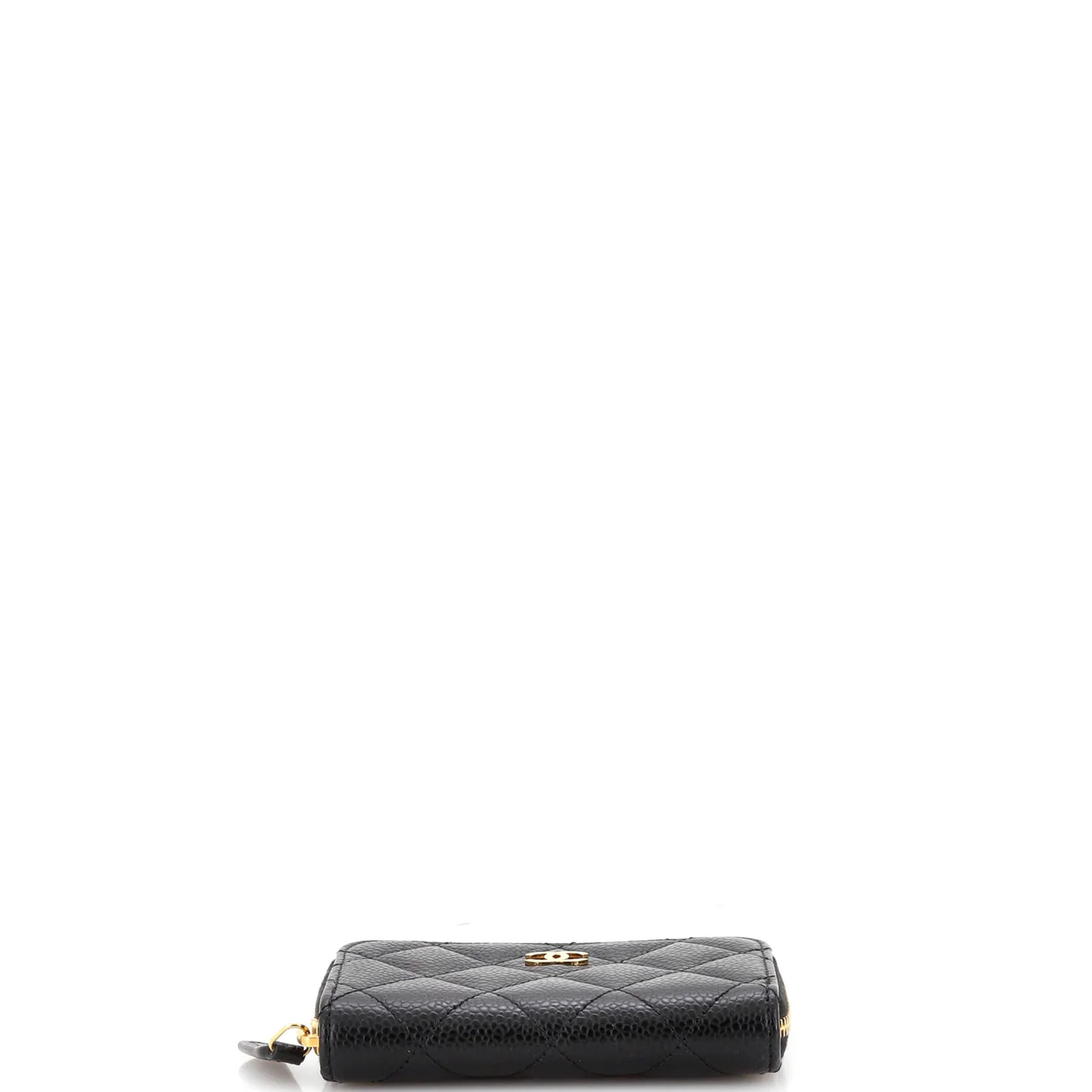 CC Zip Coin Purse Quilted Caviar Small - Deep Luxury