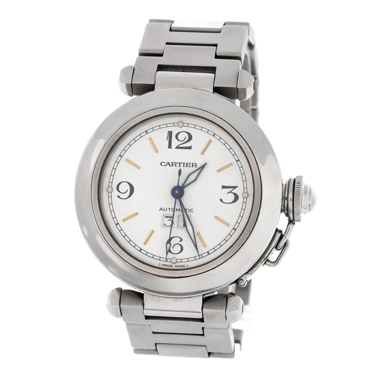 Pasha C de Cartier Automatic Watch Stainless Steel 35 - Deep Luxury