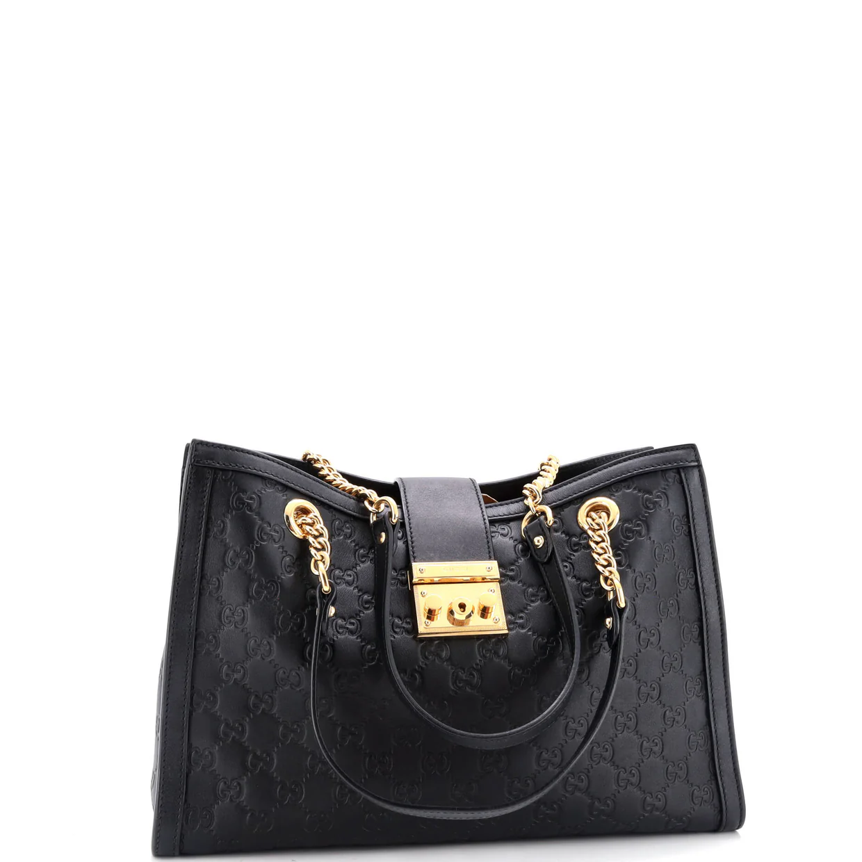 Padlock Chain Tote Guccissima Leather Medium - Deep Luxury