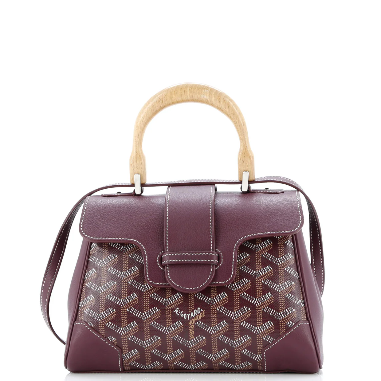Saigon Top Handle Bag Coated Canvas with Leather Mini - Deep Luxury