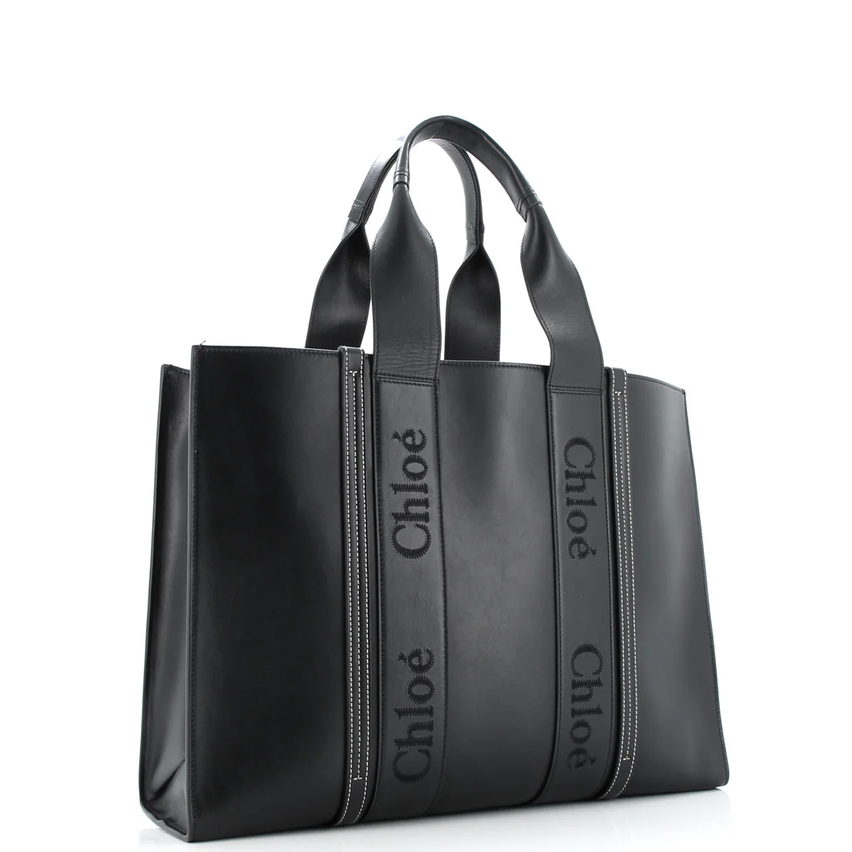 Woody Tote Leather Large - Deep Luxury