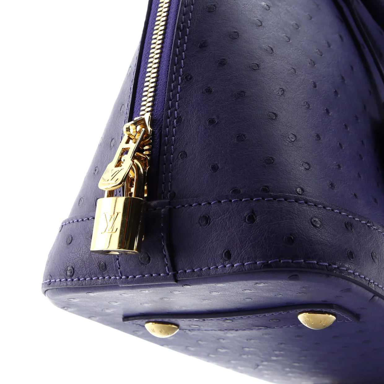 Alma Handbag Ostrich PM - Deep Luxury