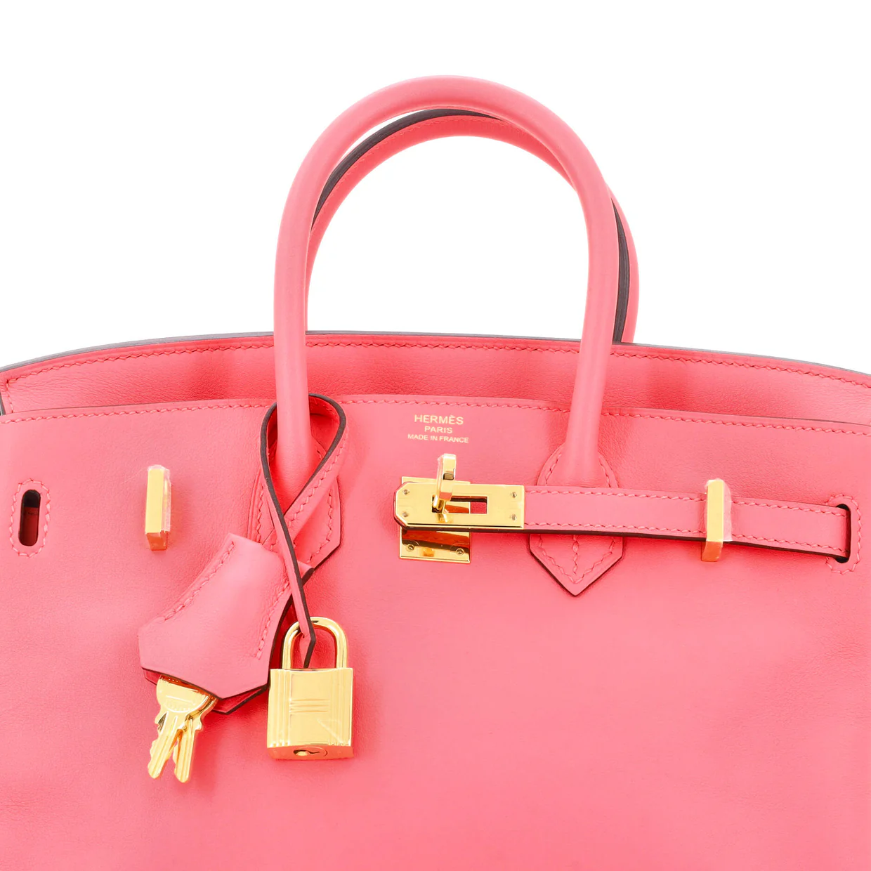Birkin Handbag Rose Azalée Swift with Gold Hardware 25 - Deep Luxury