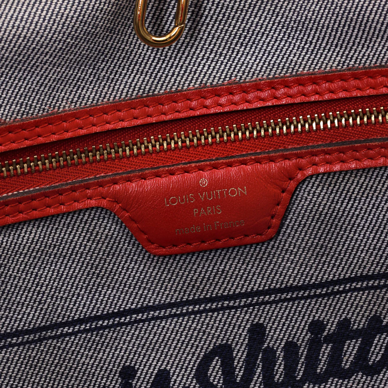 Neverfull Tote Damier and Monogram Patchwork Denim MM - Deep Luxury