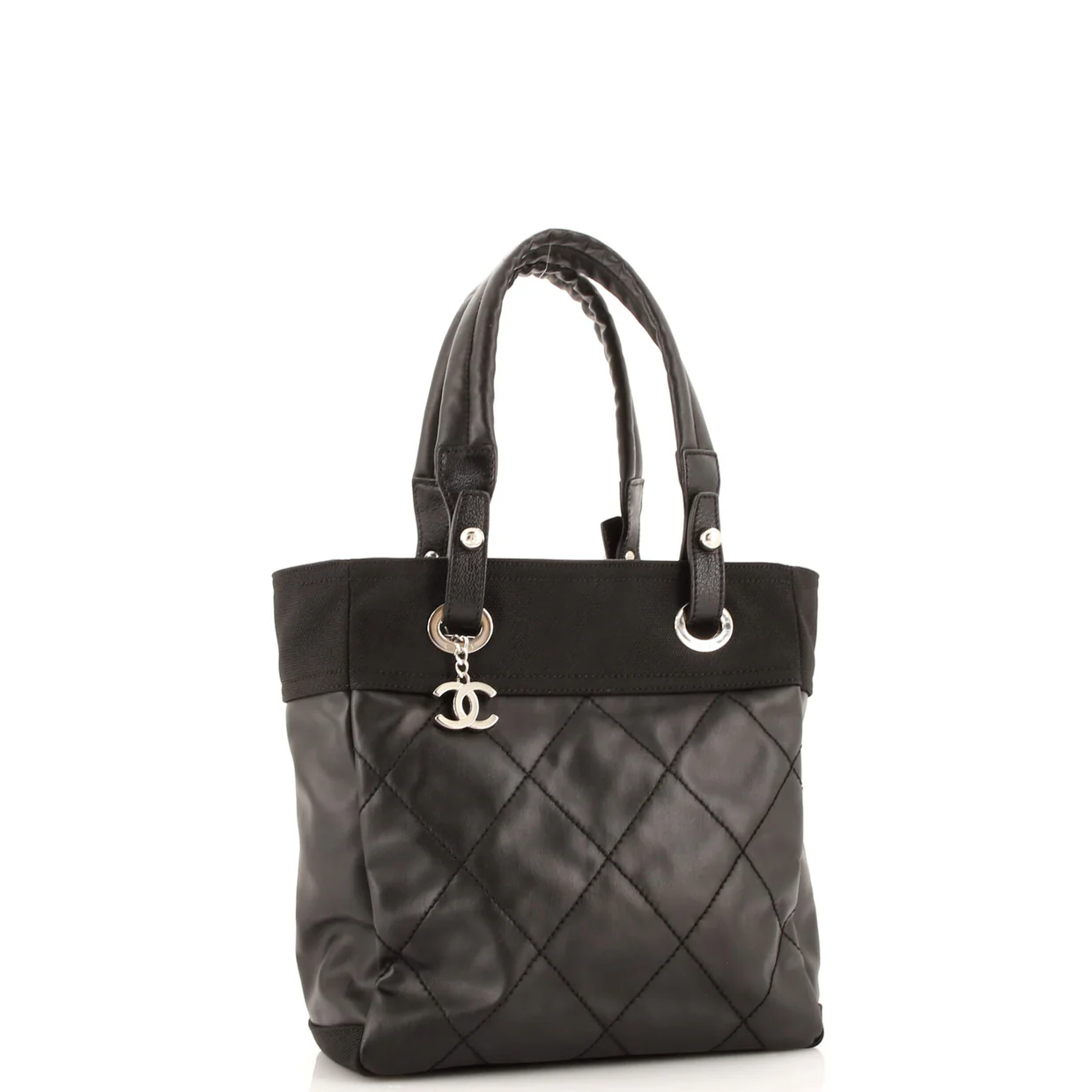 Biarritz Tote Quilted Coated Canvas Small - Deep Luxury