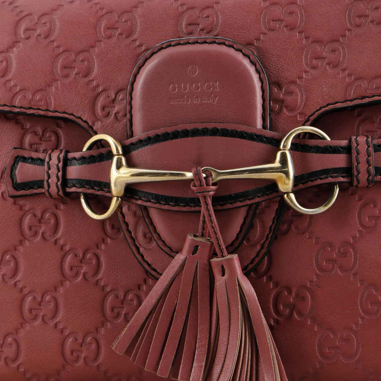 Emily Chain Flap Bag Guccissima Leather Medium - Deep Luxury