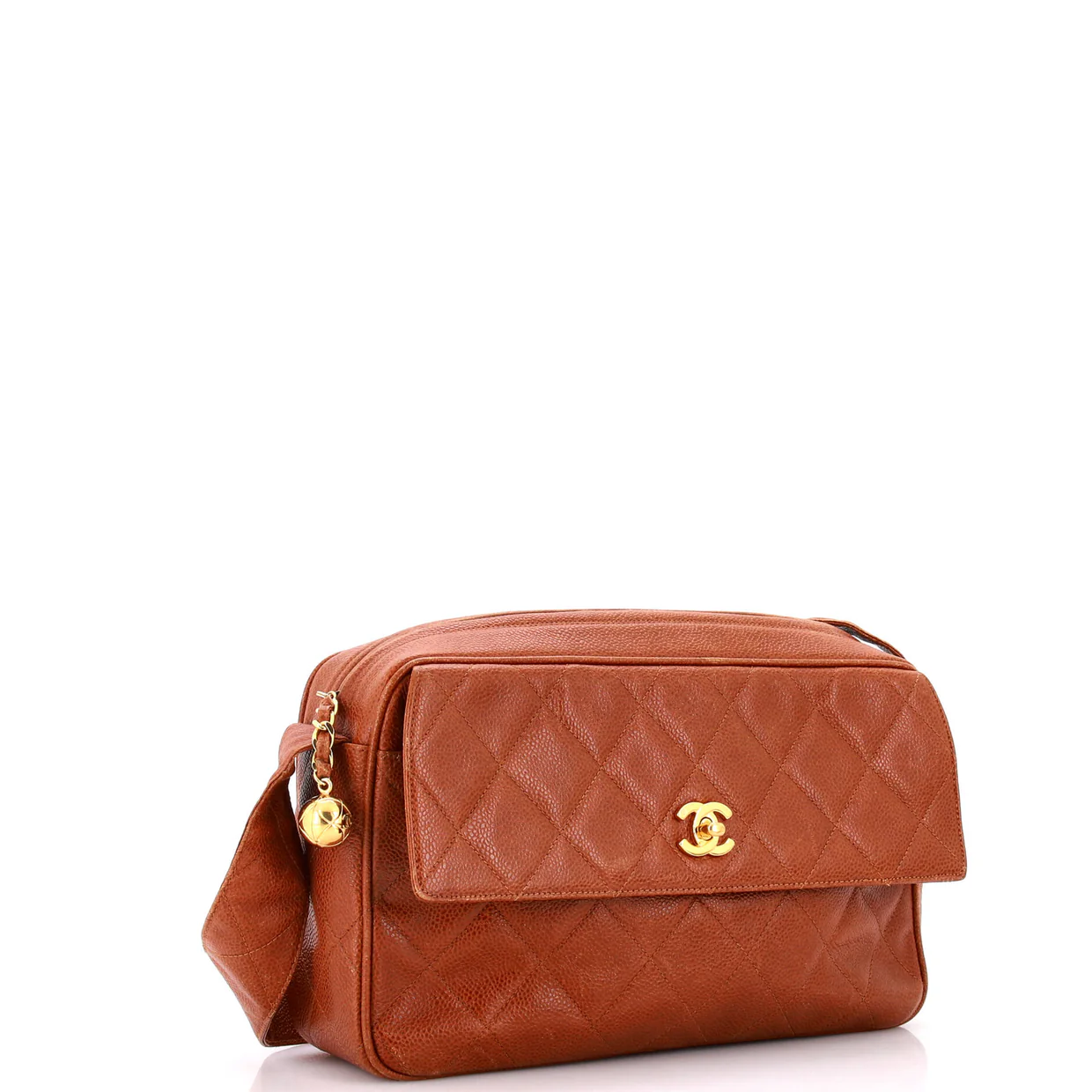 Vintage Front Pocket Camera Bag Quilted Caviar Medium - Deep Luxury