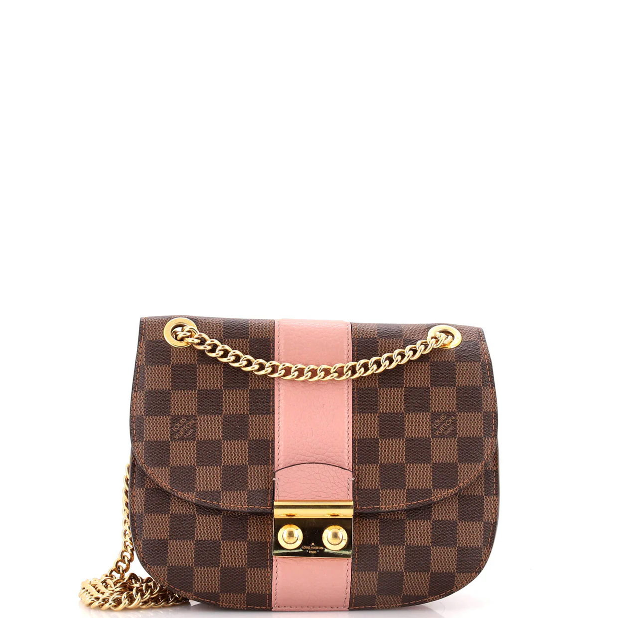 Wight Handbag Damier with Leather - Deep Luxury