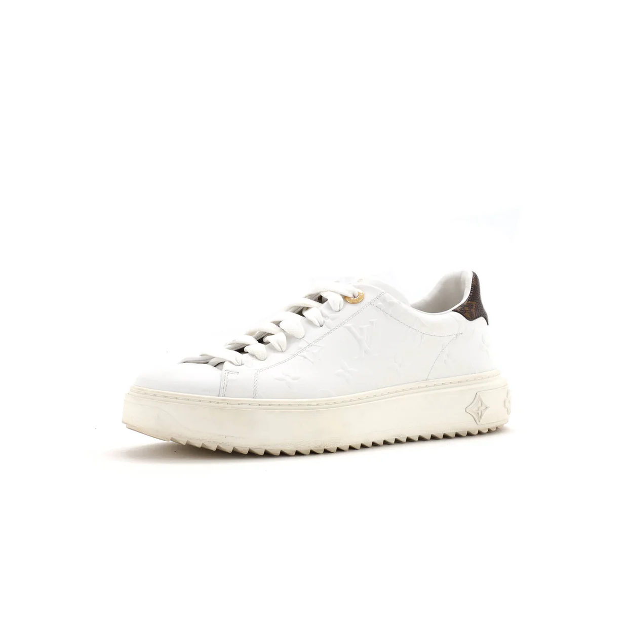 Women's Time Out Sneakers Monogram Embossed Leather - Deep Luxury