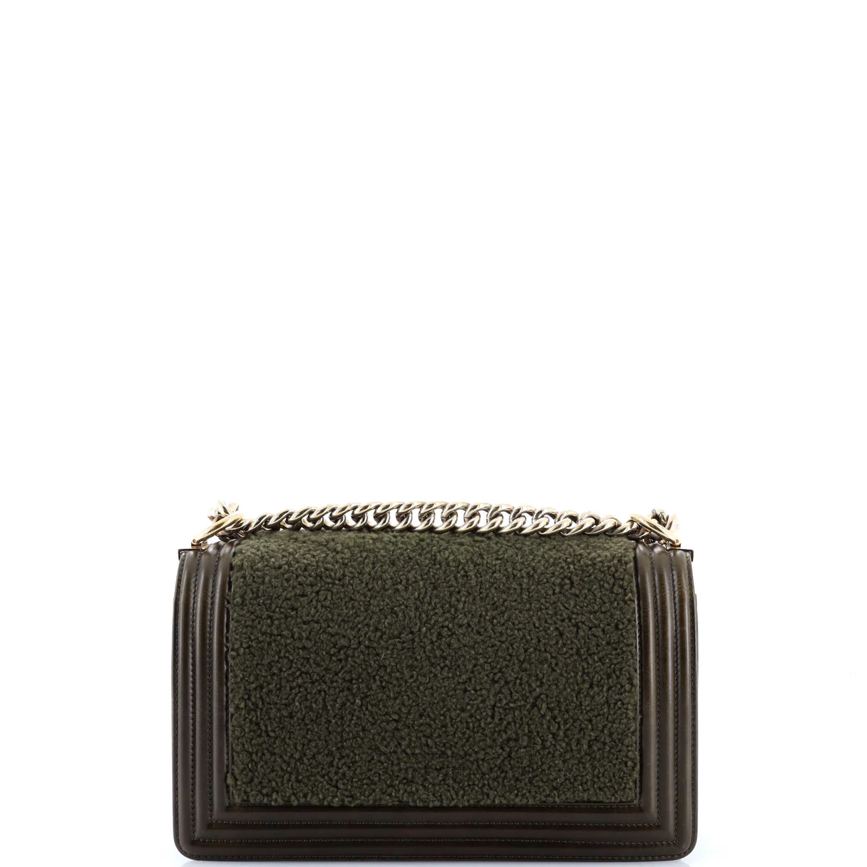 Boy Flap Bag Shearling with Leather Old Medium - Deep Luxury