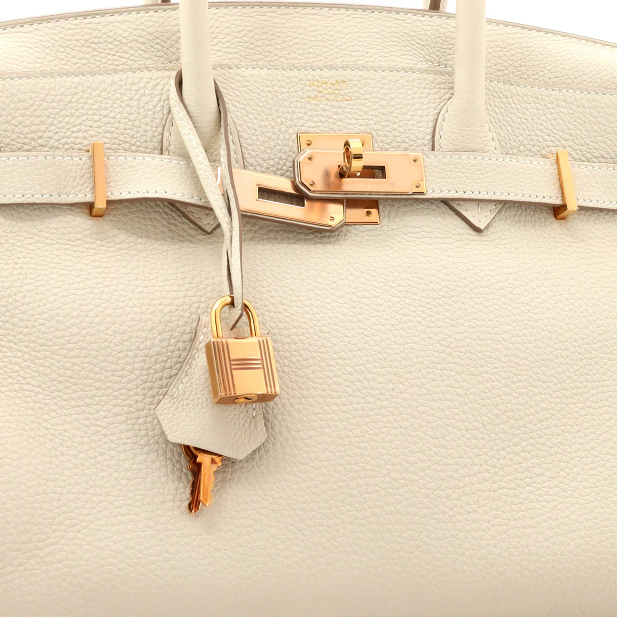 Birkin Handbag Light Togo with Rose Gold Hardware 30 - Deep Luxury