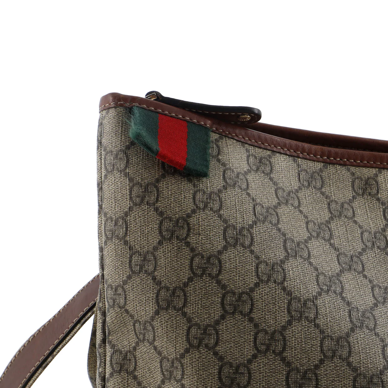 Web Loop Flat Messenger GG Coated Canvas Large - Deep Luxury