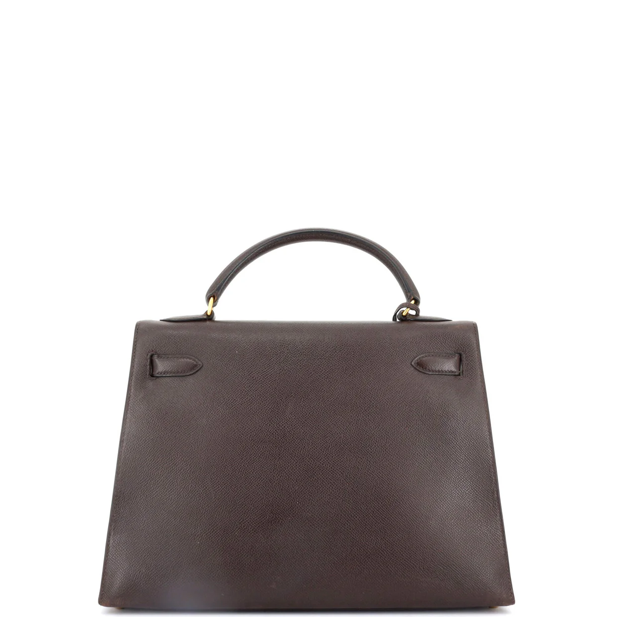 Kelly Handbag Ebene Courchevel with Gold Hardware 32 - Deep Luxury