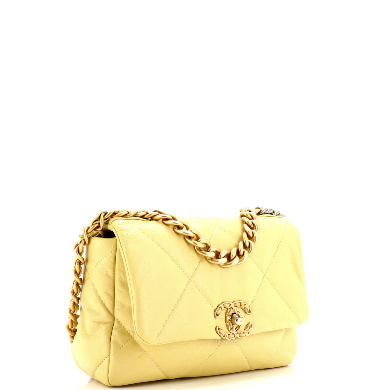 19 Flap Bag Quilted Leather Medium - Deep Luxury